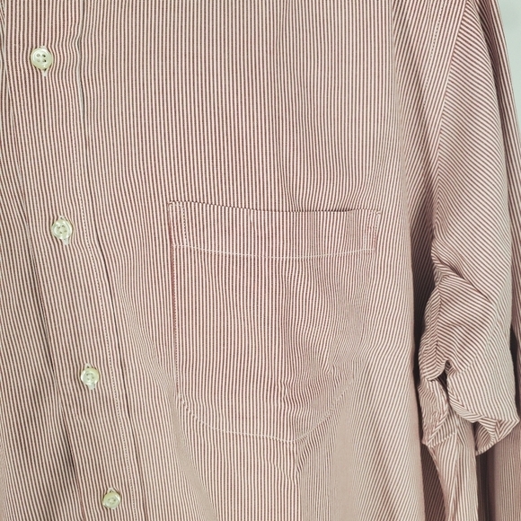 Brooks Brothers Makers Striped Button Down Dress Shirt Long Sleeve Size 17.5 - Picture 8 of 10